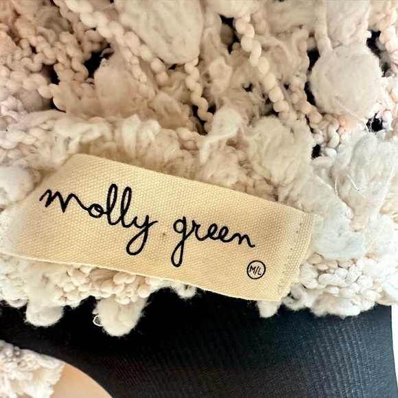 M/L Molly Green Cream Shaggy Cardigan - Picture 5 of 9